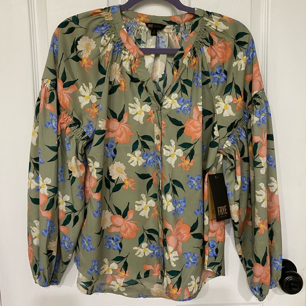 Frye Floral Shirt NWT